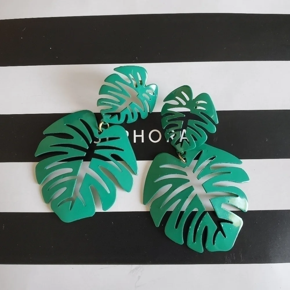 NEW Hollow tree leaves long earrings jewelry …